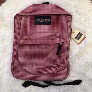 New JANSPORT Pink Printed Backpack School Work Bag